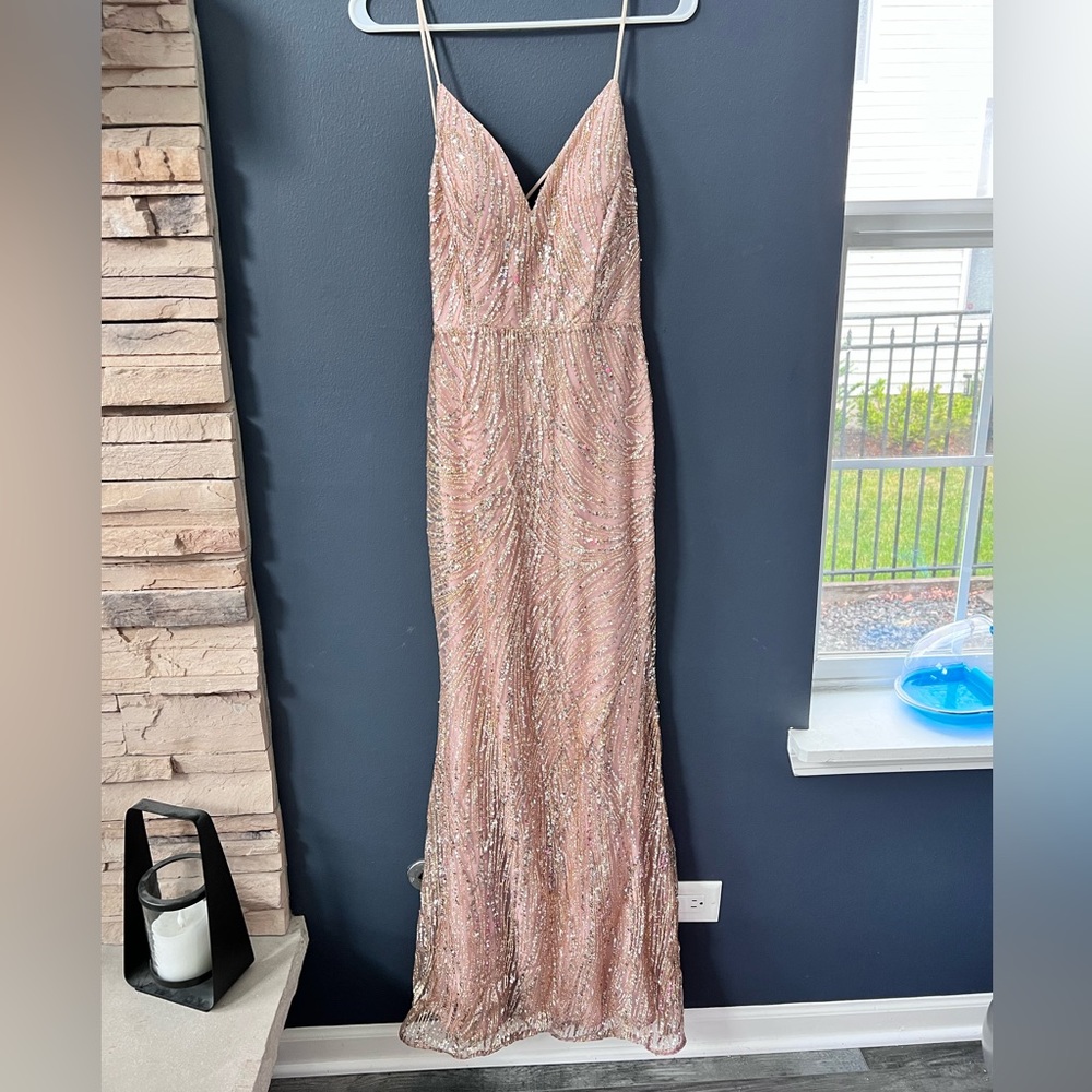 Symphony size S gold homecoming dress.